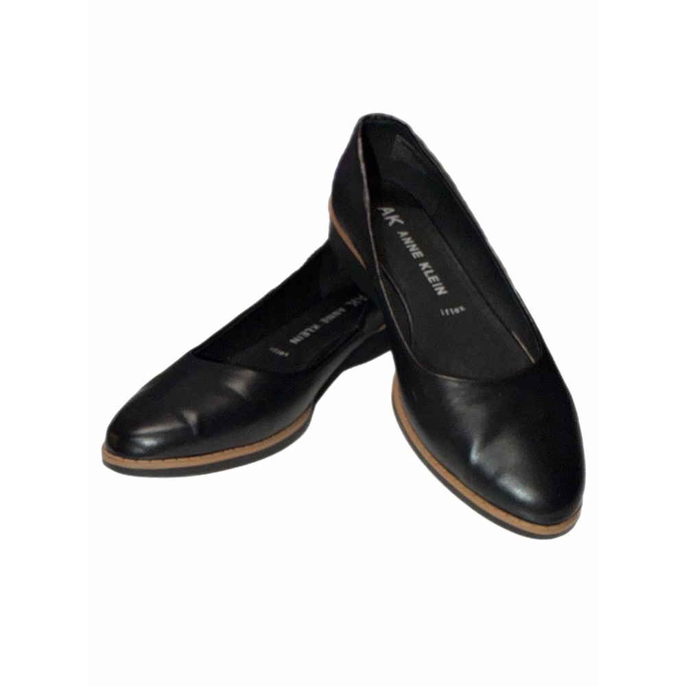AK Anne Klein Samantha Black iFlex Pointed Toe Flats Shoes SAMA01F9 Size 7M